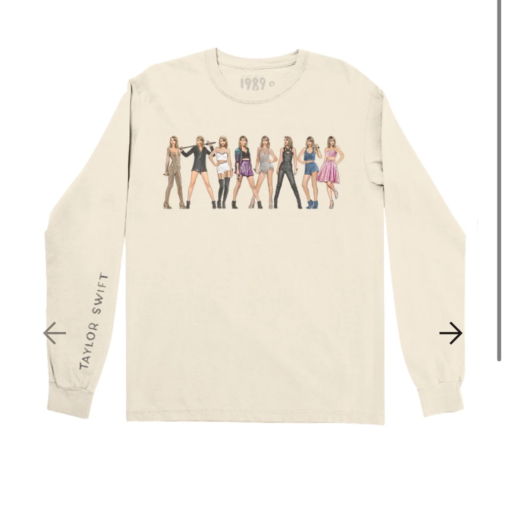 Taylor Swift Cream Long Sleeve Tee